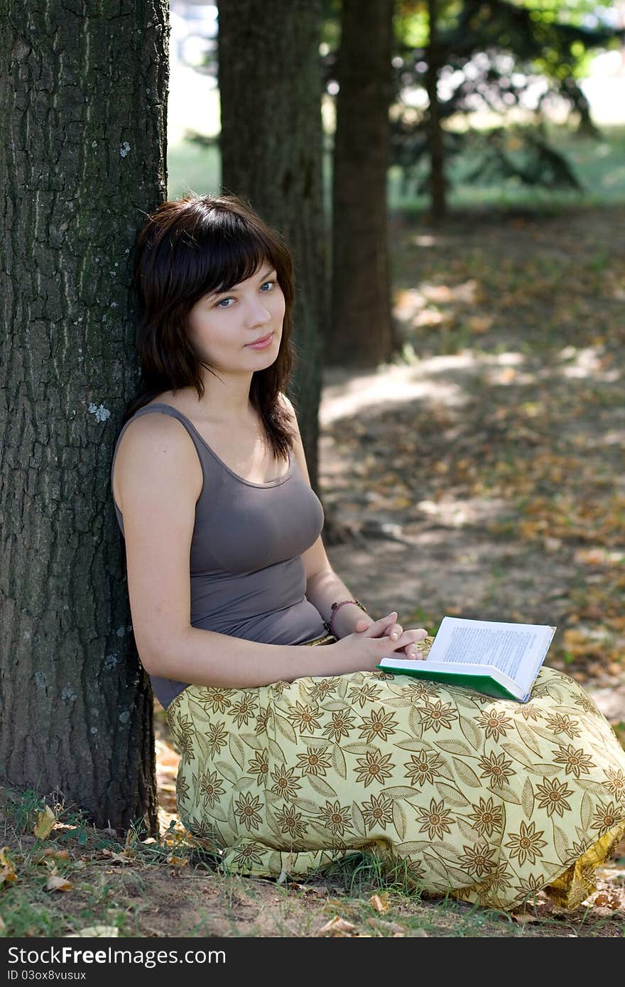 Girl reading book