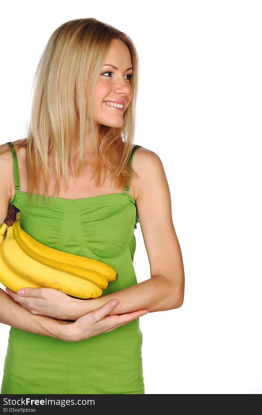 Woman And Bananas