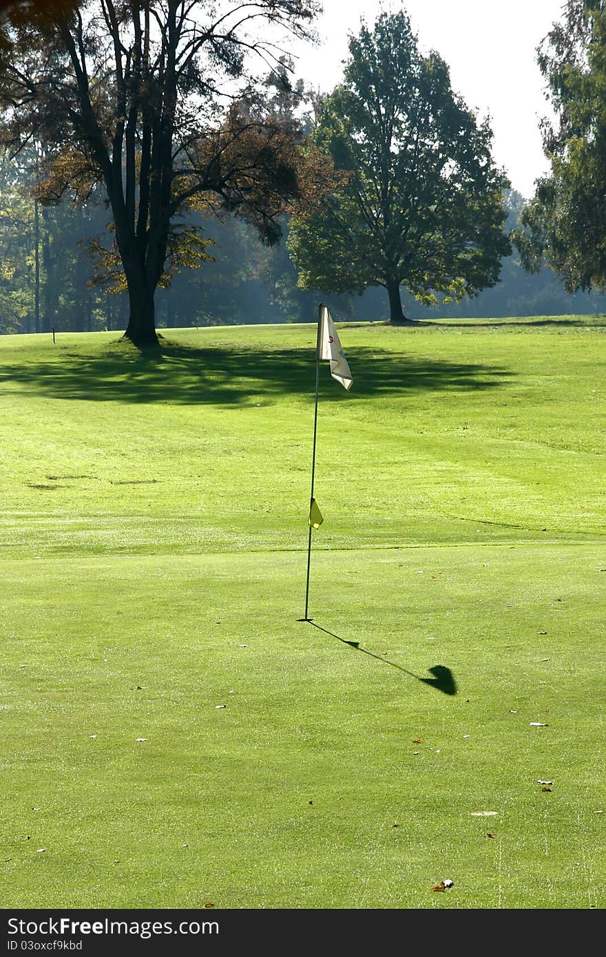 Summer morning on golf course