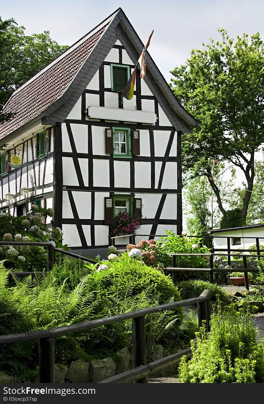 Typical half-timbered house