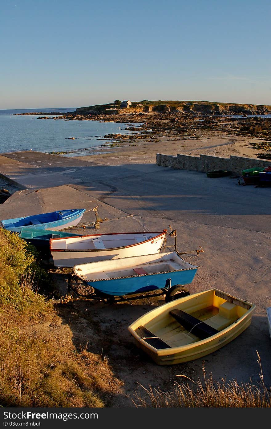 Boats on the shore, french westcoast