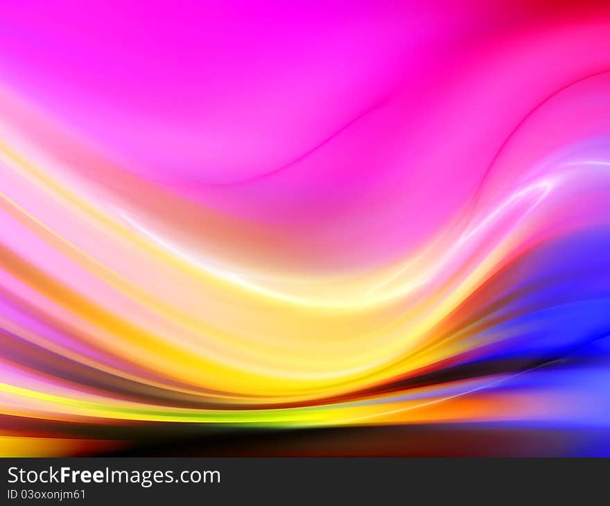 Dynamic interplay of colorful abstract forms on the subject of motion, dynamism and joy. Dynamic interplay of colorful abstract forms on the subject of motion, dynamism and joy