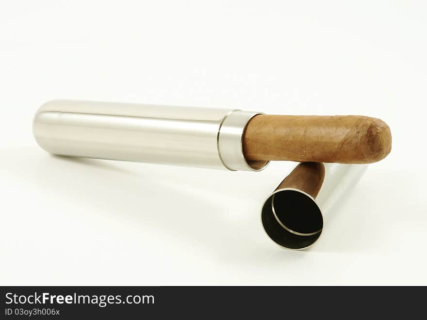 Cigar In Stainless Steel Tube