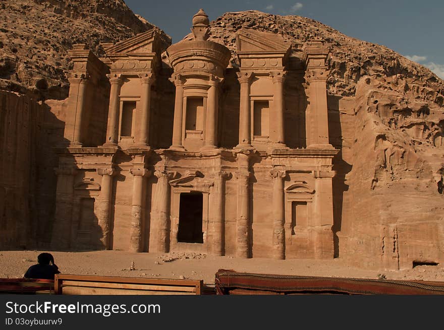 Monastery in Petra-Wadi Musa,Jordan. Monastery in Petra-Wadi Musa,Jordan