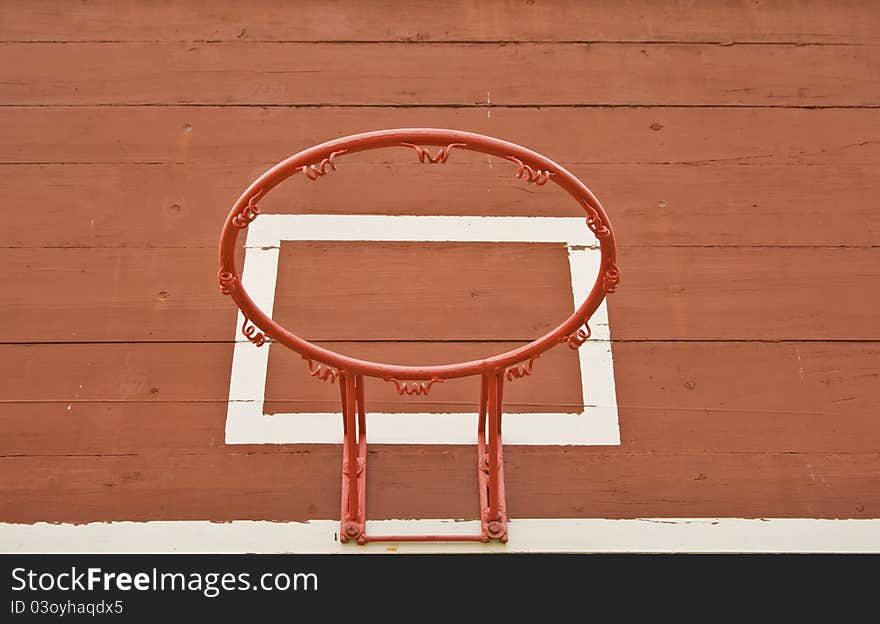 Basketball board color brown without net