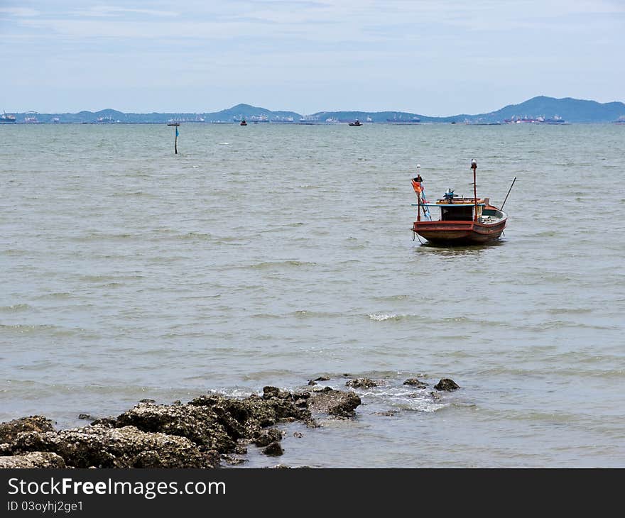 Fishing boat on the sea