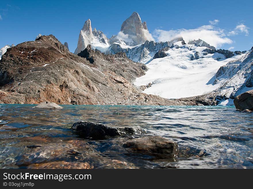 Fitz Roy Mountain and Lake