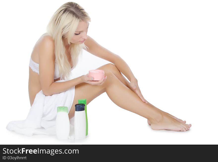 Portrait of the girl with towel