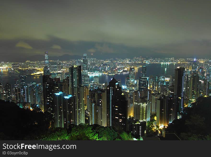 Hong Kong At Mid Night