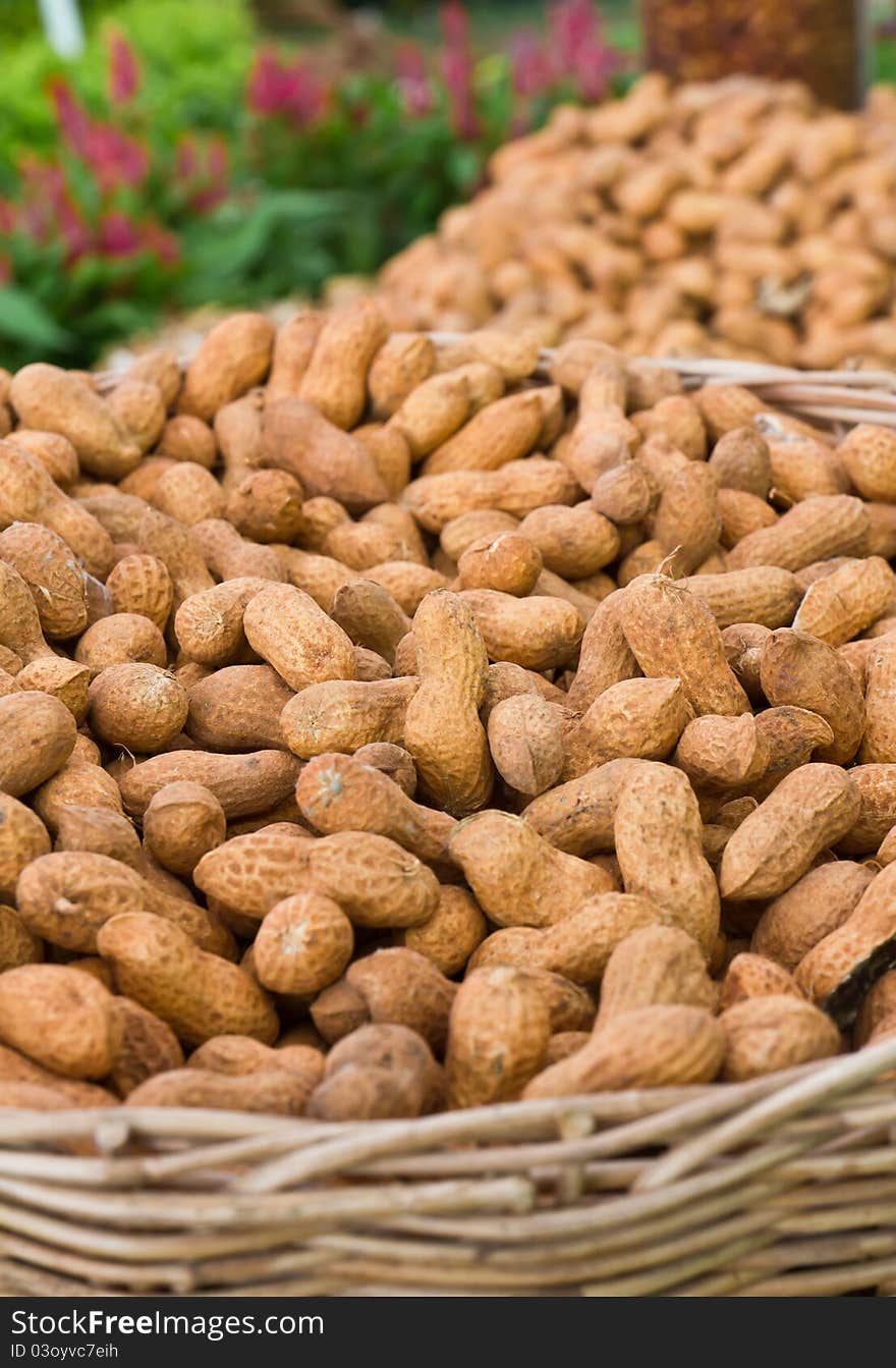 Peanuts in basket,Thailand market