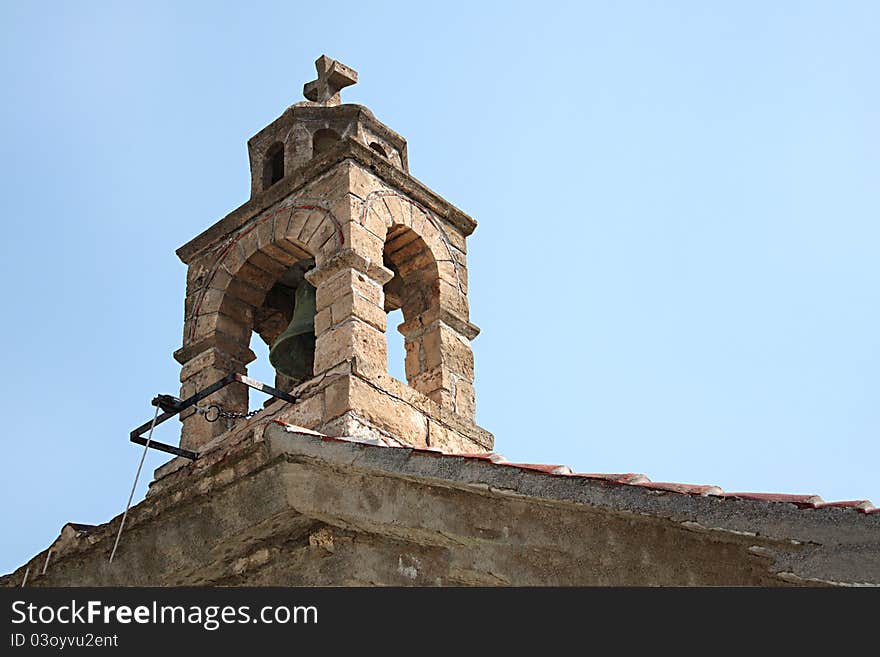 Islander greek belfry at Skopelos island