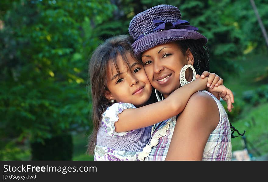 Mother and child in a summer day. Mother and child in a summer day