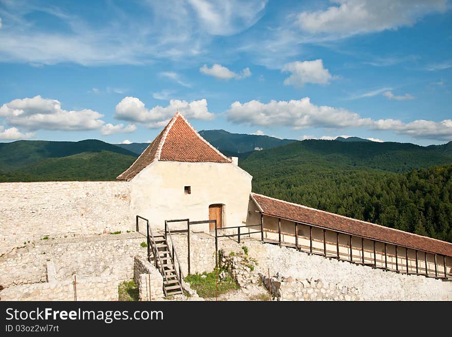 Old fortress of Rasnov in rural Romania. Old fortress of Rasnov in rural Romania