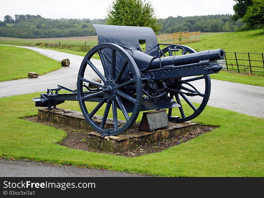 This canon was seen outside of Country Park in Dorset, England. This canon was seen outside of Country Park in Dorset, England