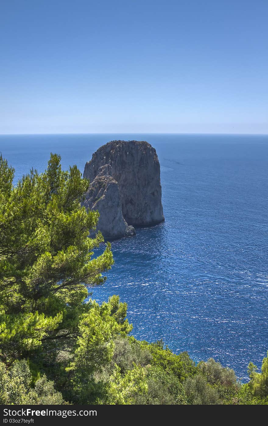 Faraglioni, Capri Italy at Dusk