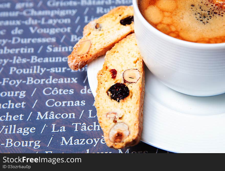 Biscotti With Coffee