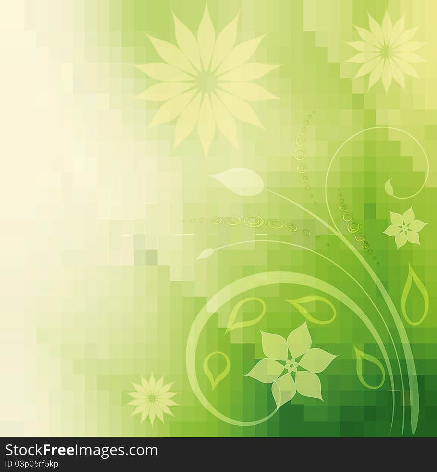 Abstract floral bckground. Vector image