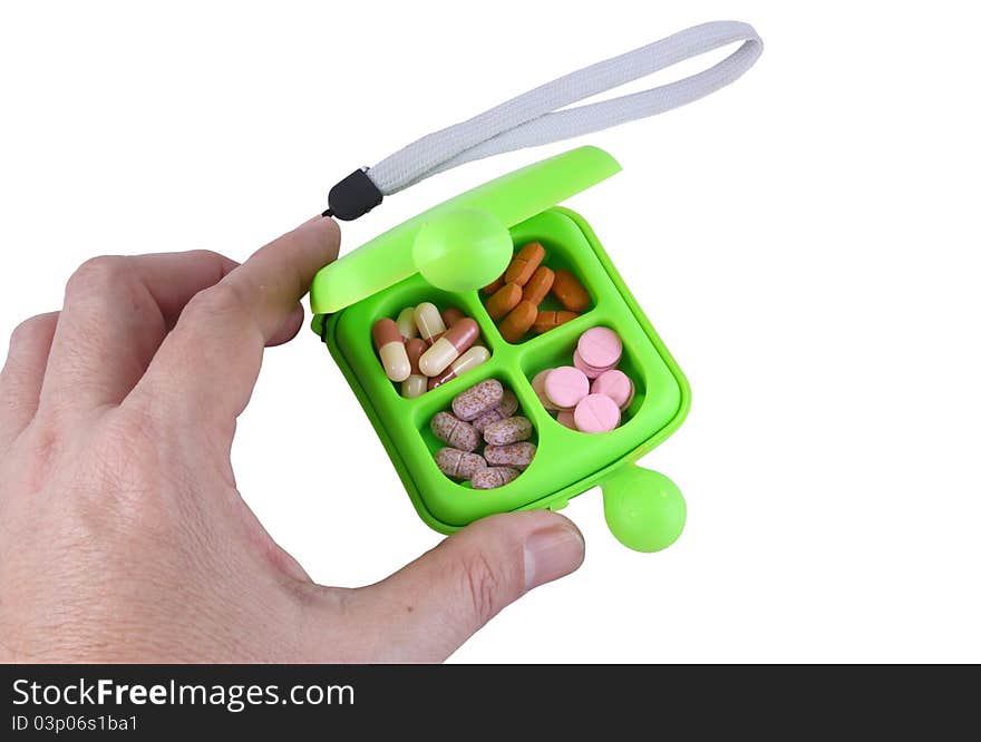 Pills And Green Box