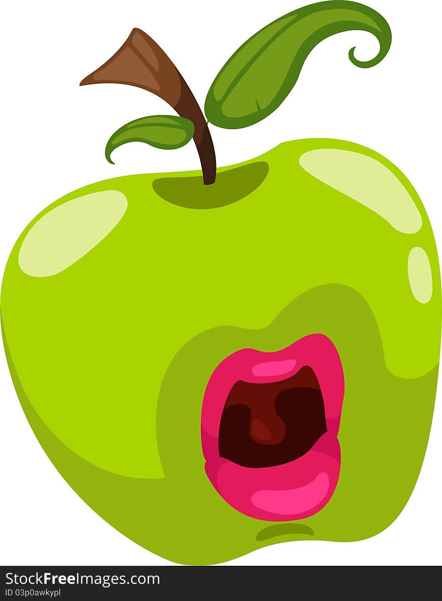 illustration of cartoon fantasy apple vector file