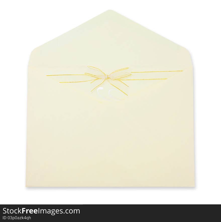 White envelope on white background