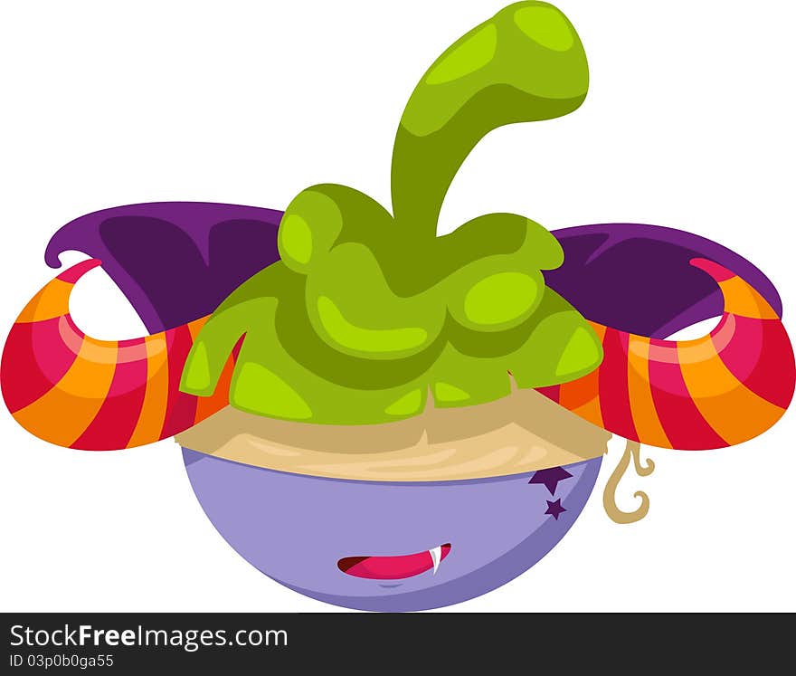 Fantasy Ghost Mangosteen Vector