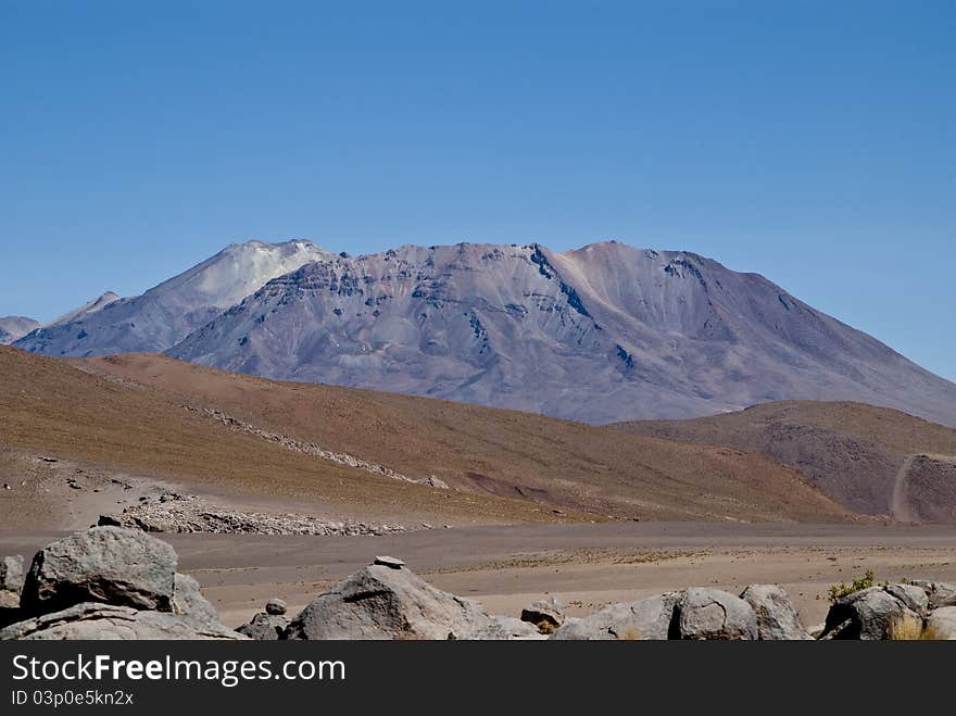 Vulkan Lascar in atacama desert. Vulkan Lascar in atacama desert