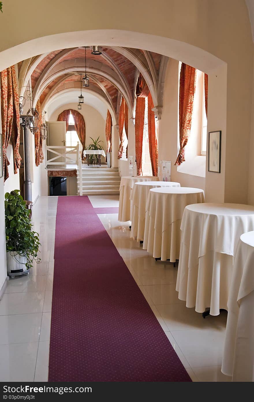 Beautiful interior of the hallway in a restaurant. Beautiful interior of the hallway in a restaurant.