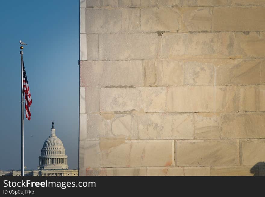 The Washington Monument And US Capitol