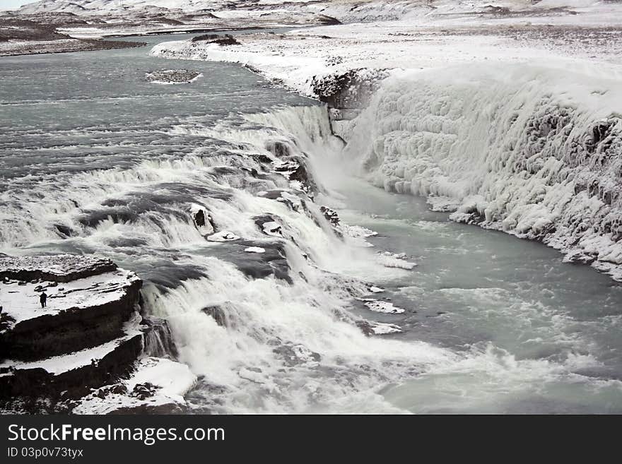 Gullfoss waterfalls in Iceland