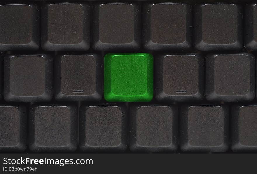 Green blank computer keyboard button