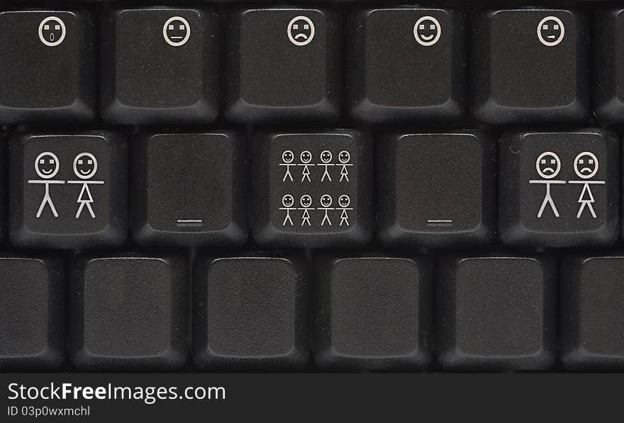 Computer keyboard with smile key