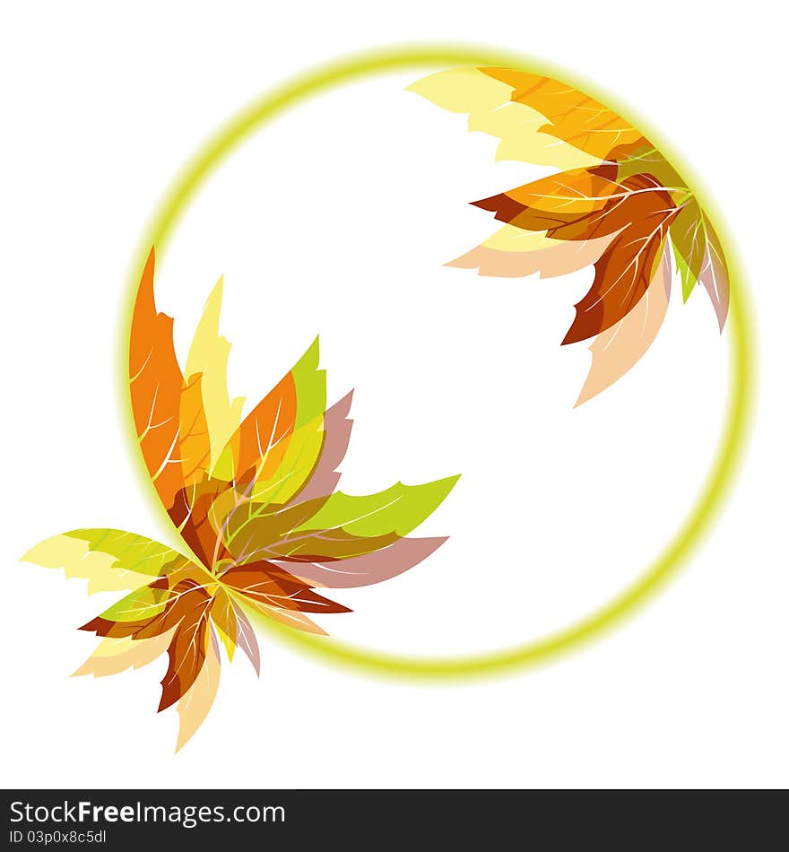 Abstract autumn leaves background