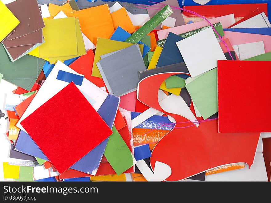 Set of colored paper suitable as background