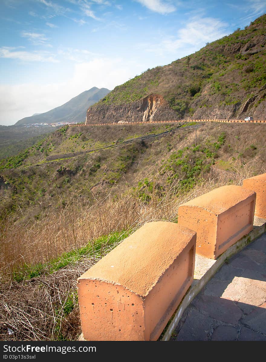 A nice view out over some mountain in Tenerife, Spain. A nice view out over some mountain in Tenerife, Spain