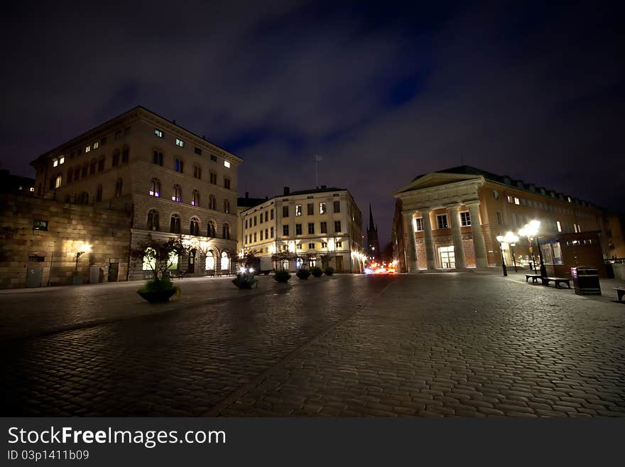 A beautiful square in Stockholm