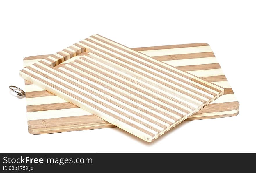 A wooden cutting board