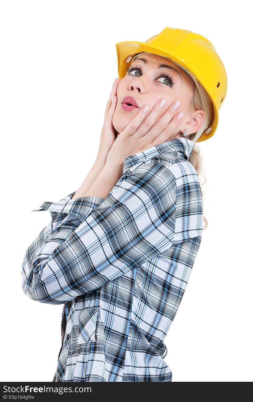 Girl with hard hat