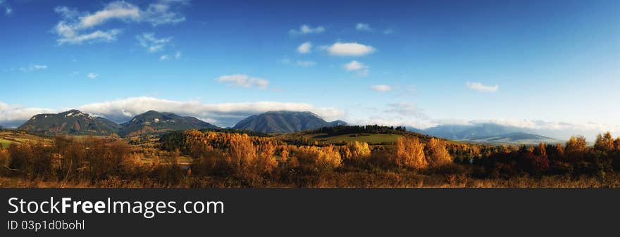 Autumn country panorama