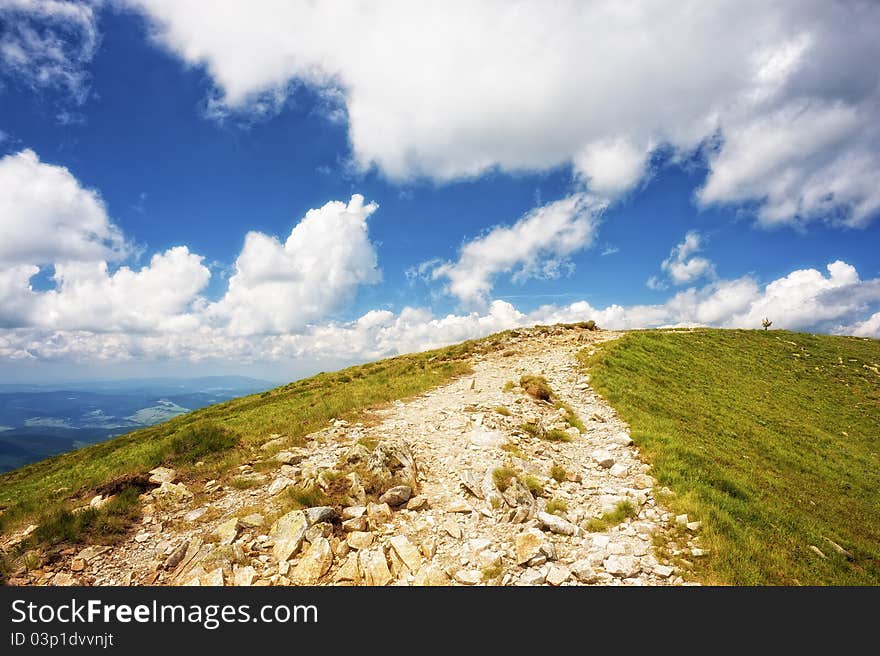 Mountain in summer day