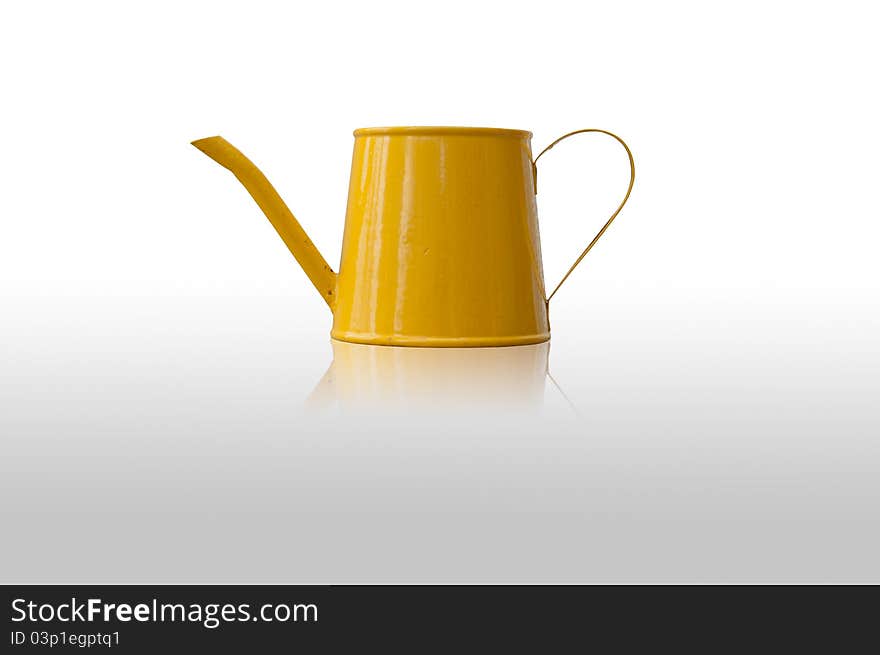 Yellow Kettle With Reflection