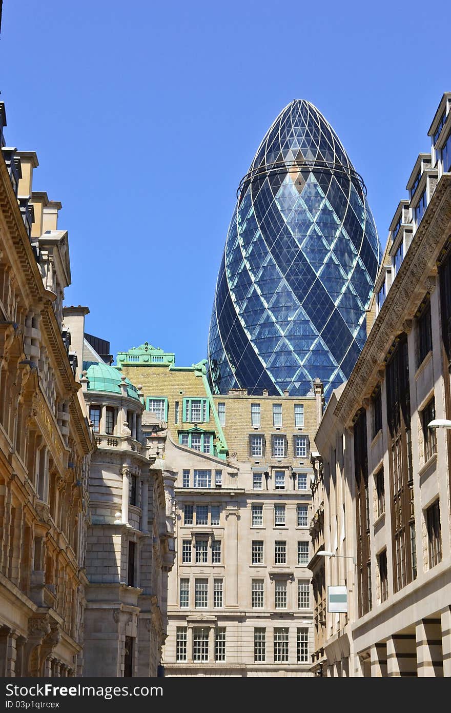 The Swiss Re Building at one street in London