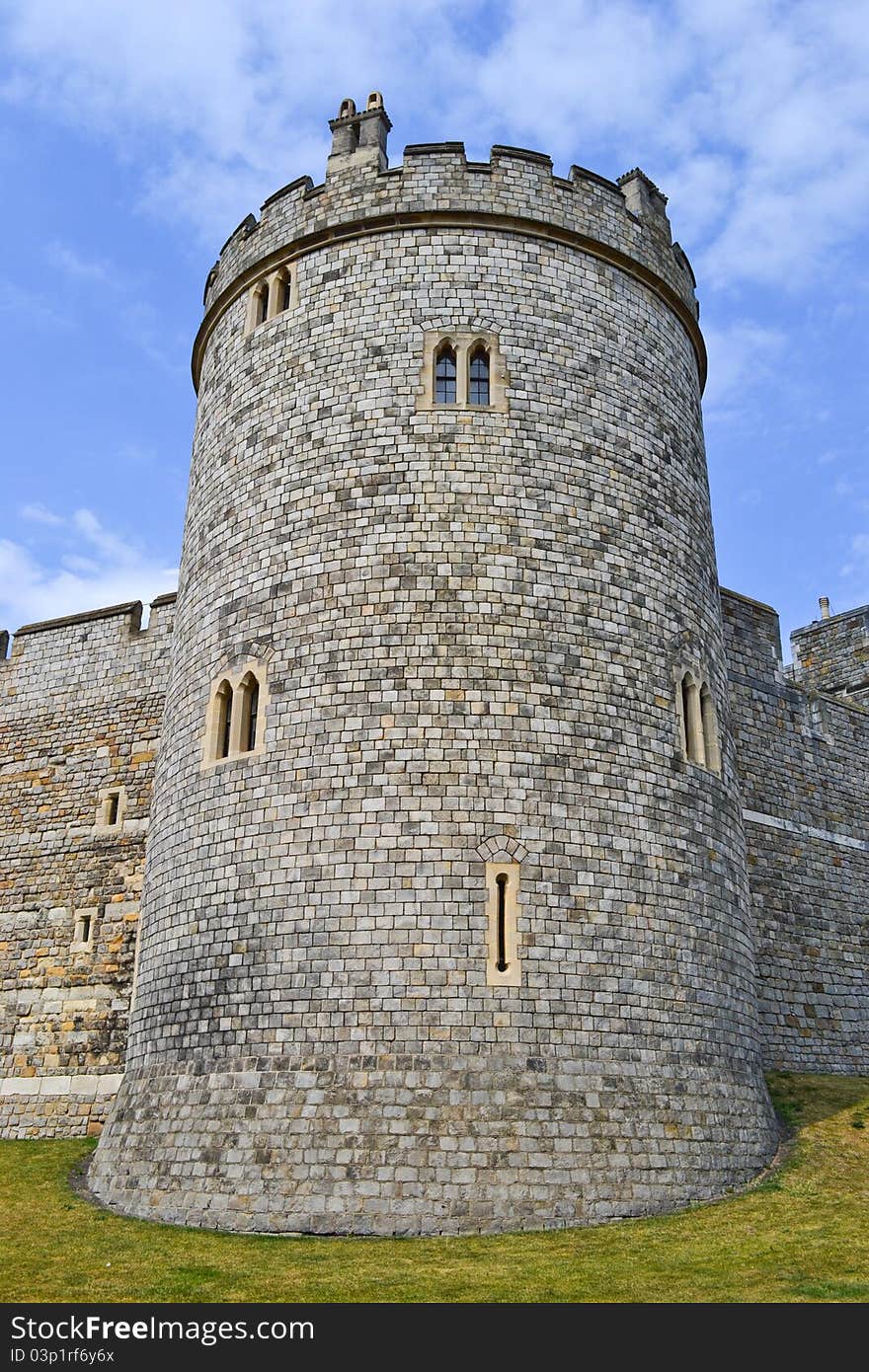 Windsor Castle wall and towers