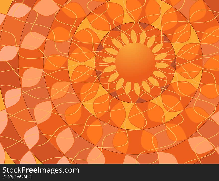 Abstract background from spirals in a vector