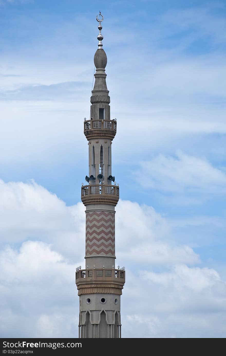 The pole of a mosque of Muslim