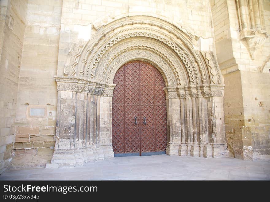 Door Of Lleida Cathedral