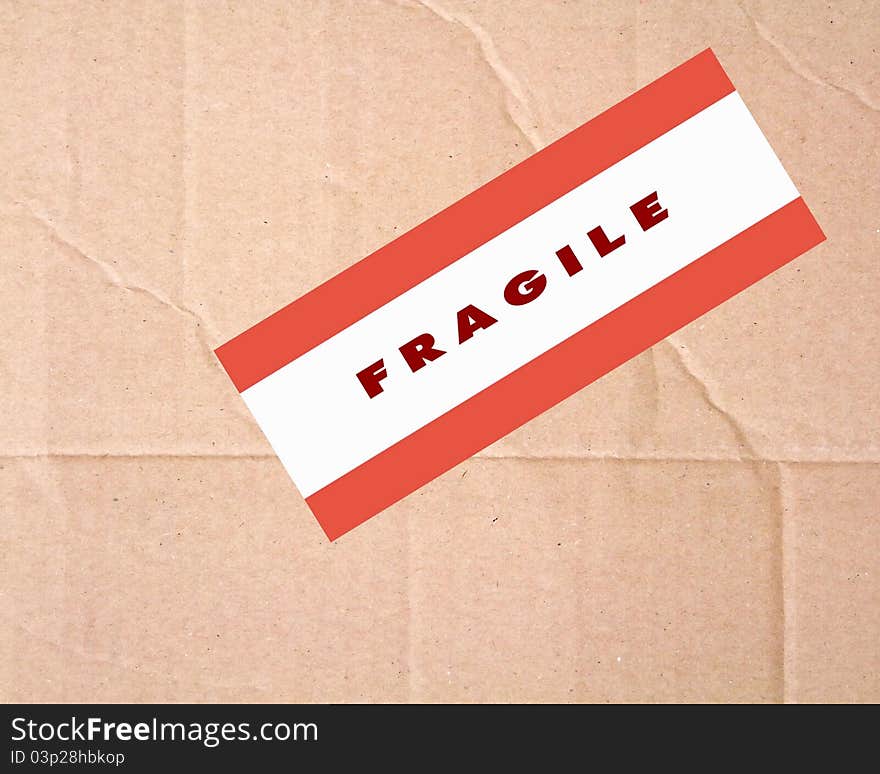 Simbol of fragile on object delivery on white background. Simbol of fragile on object delivery on white background