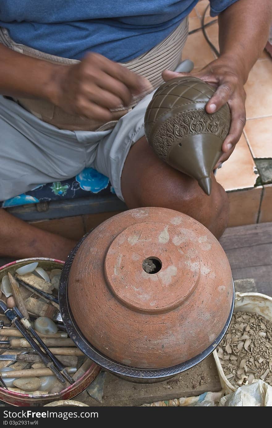 Making pottery