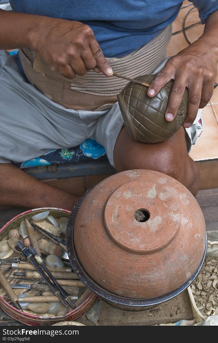 Making pottery