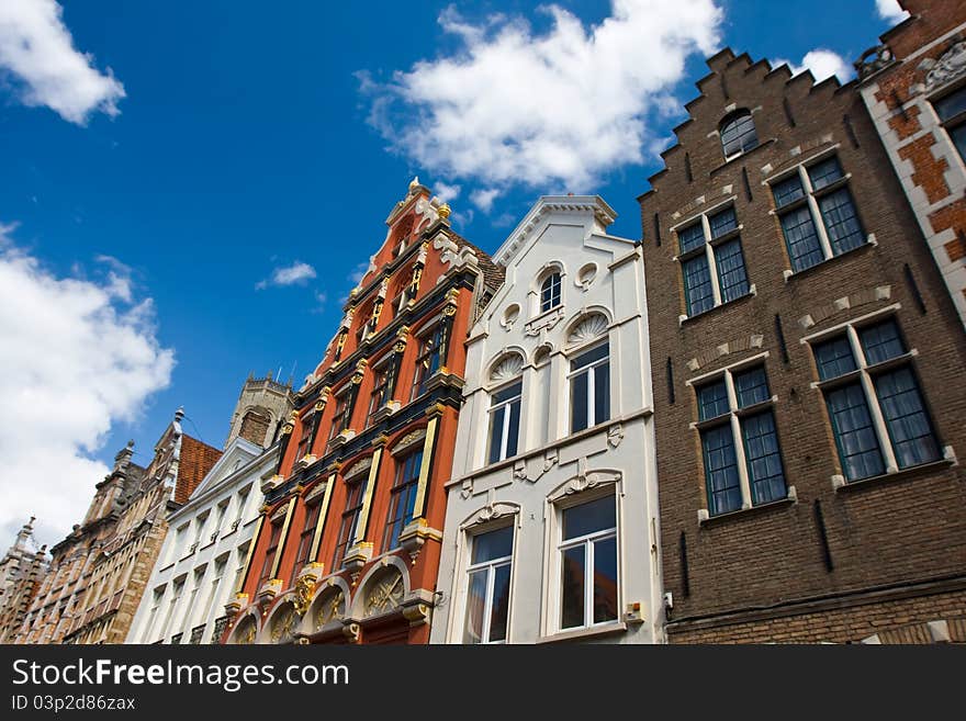 Flemish houses in Brugge, Belgium