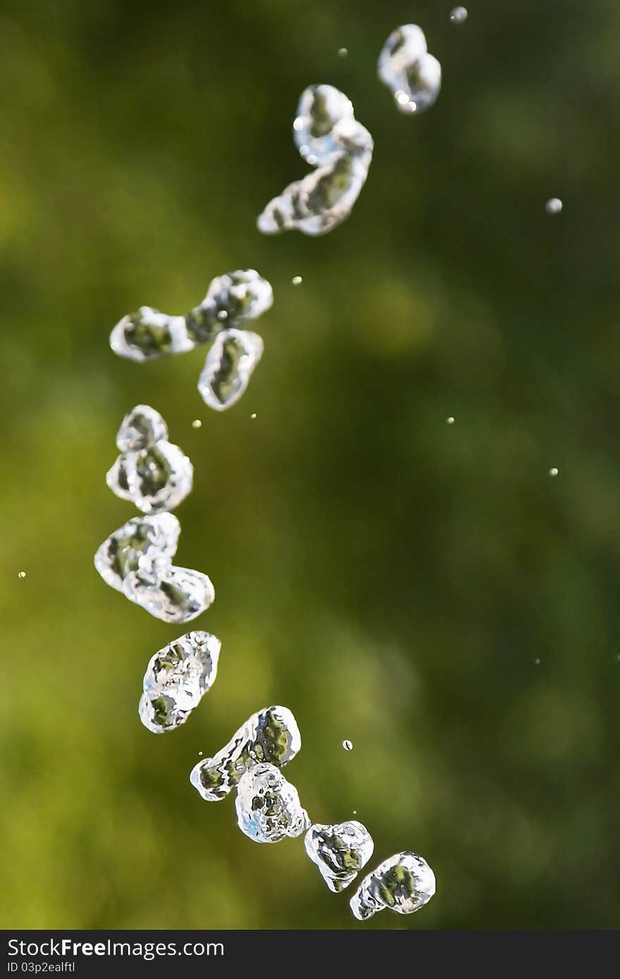 Dancing water droplets with Bokeh